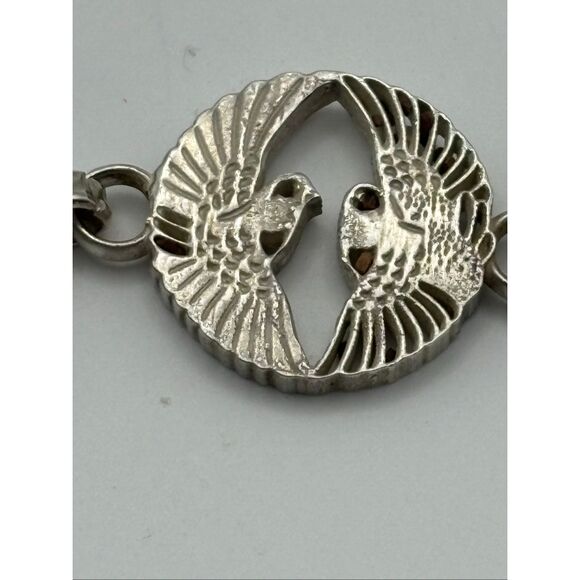 Sterling Silver Bracelet Handmade Love Birds NEW